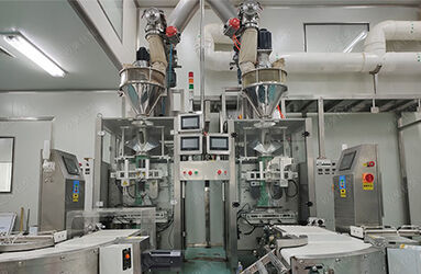 消毒粉包裝機客戶現場